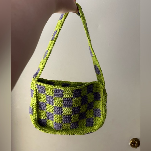 Y2K Handmade Crochet Shoulder Bag - Picture 2 of 3
